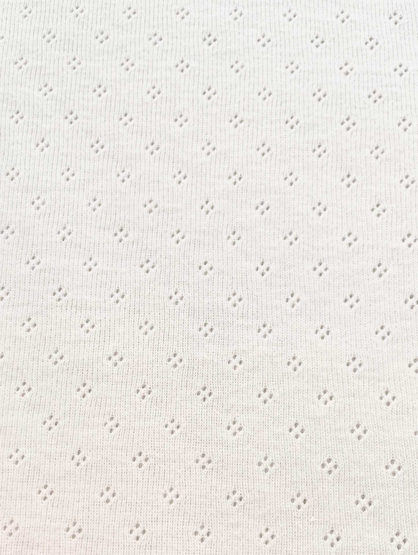 Pointelle bomull jersey ecru