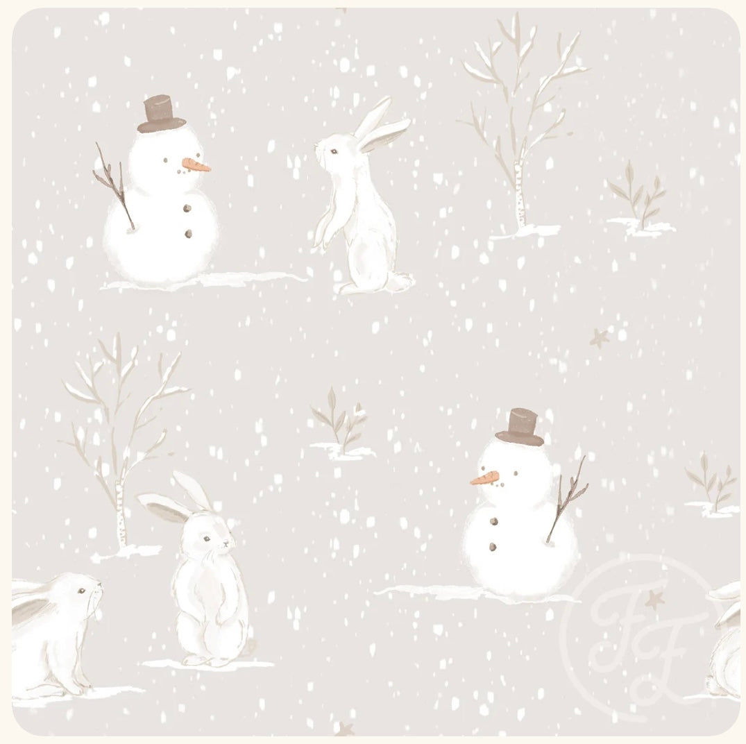 French Terry snögubbe kanin