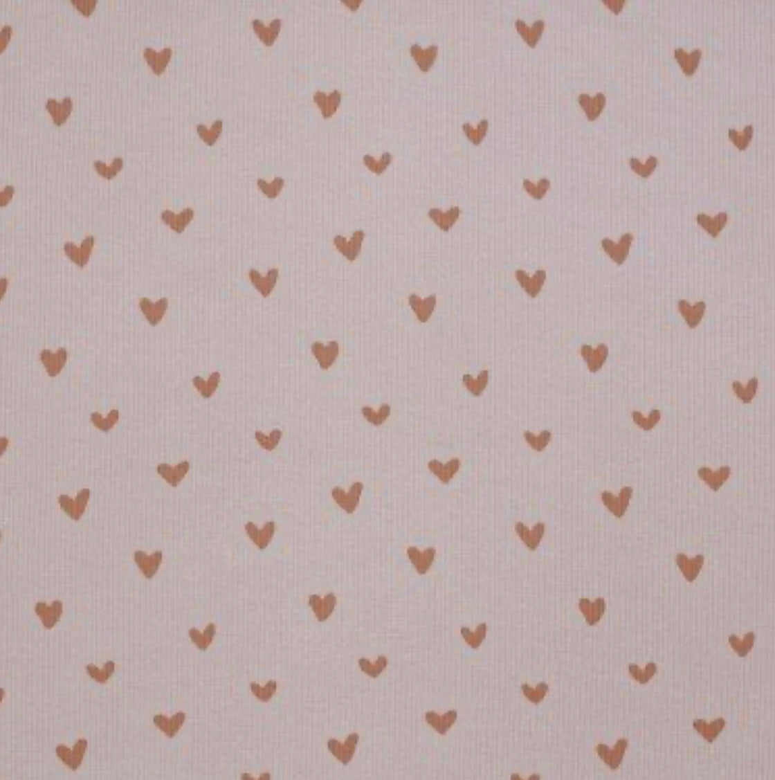 Ribbad Jersey hjärtan Nude pink