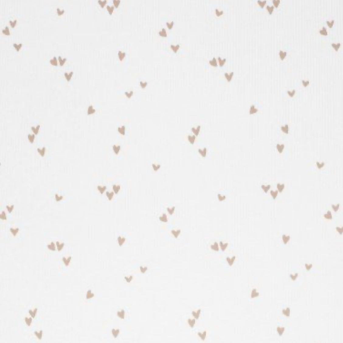 Rib Jersey med hjärtan Light beige