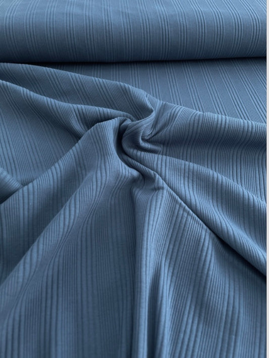 Ribbad Jersey Oregelbunden Dark Jeans