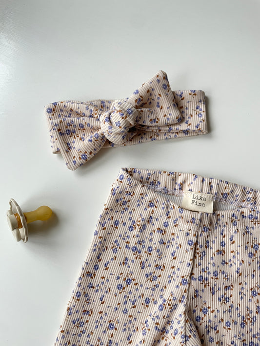 Leggings o hårband med rosett