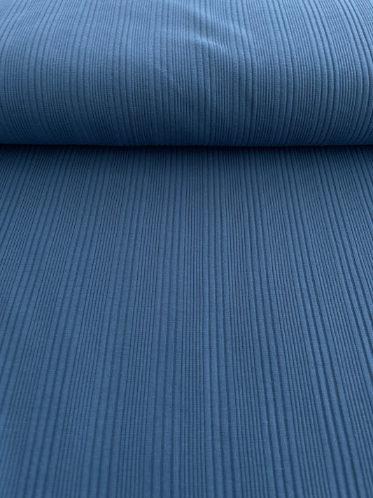 Ribbad Jersey Oregelbunden Dark Jeans