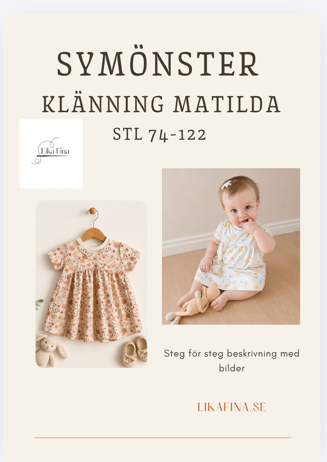 Symönster Klänning Matilda Stl 74-122