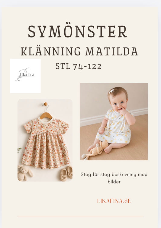 Symönster Klänning Matilda Stl 74-122
