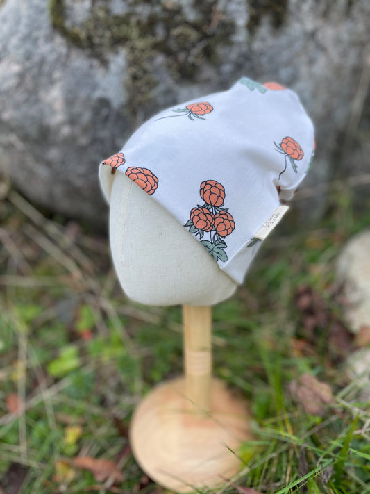Mössa i trikå med hjortron