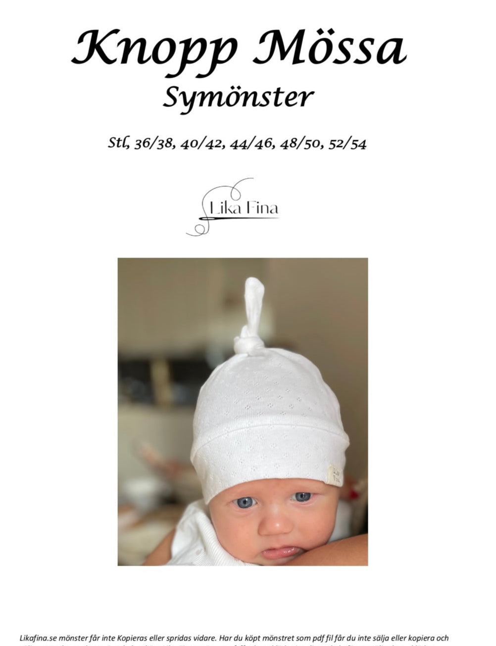 Symönster Knopp Stl 36/38, 40/42, 44/46, 48/50, 52/54