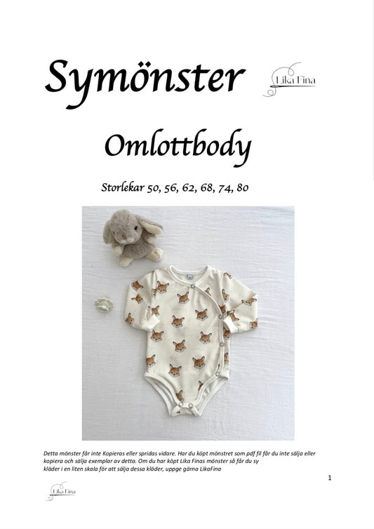 Symönster Omlottbody Stl 50, 56, 62, 68, 74, 80
