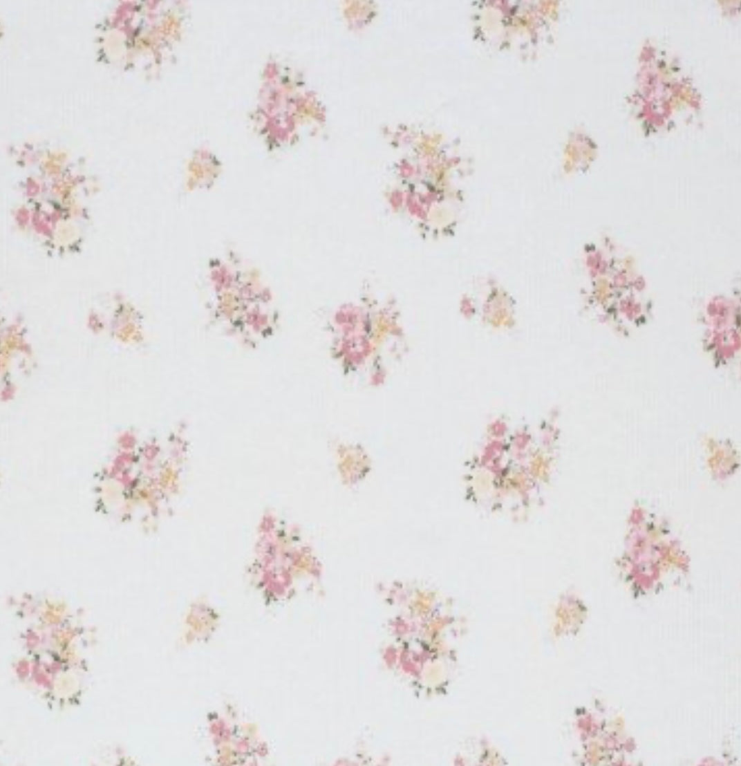 Rib Jersey blommor pastell
