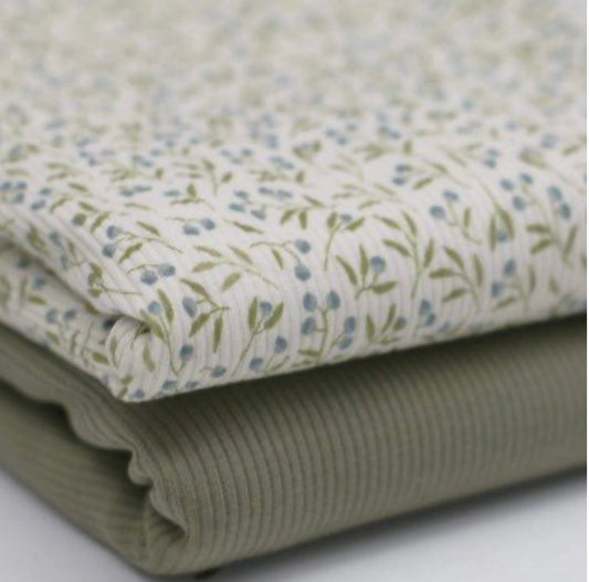 Rib Knit Jersey Blueberry Plant