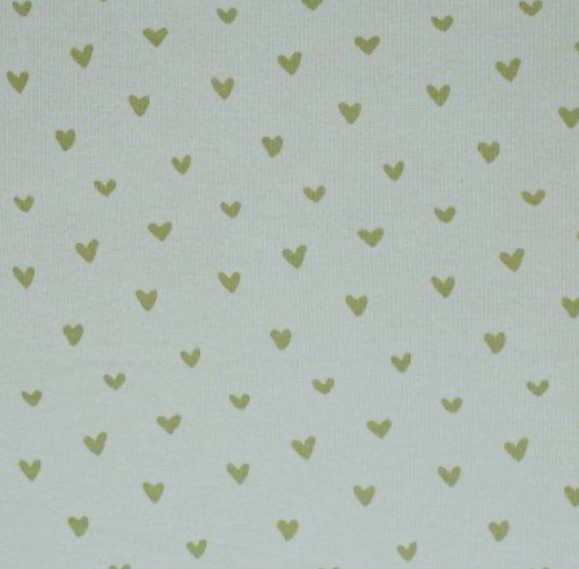 Ribbad Jersey hjärtan Dusty green