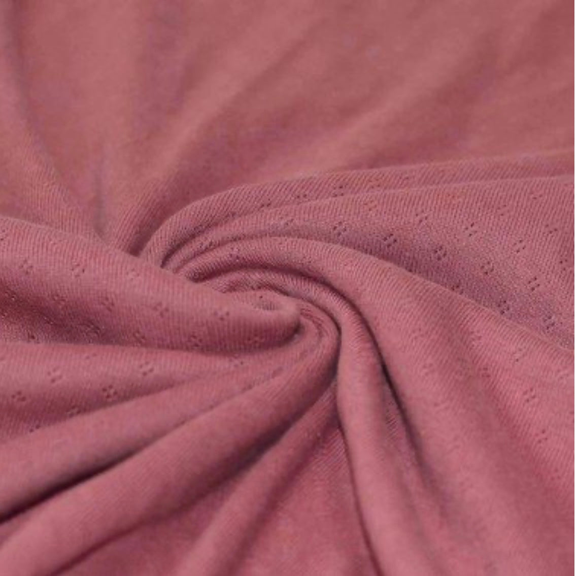 Pointelle bomull jersey hallon