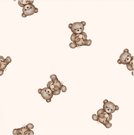 Trikåtyg med nallar