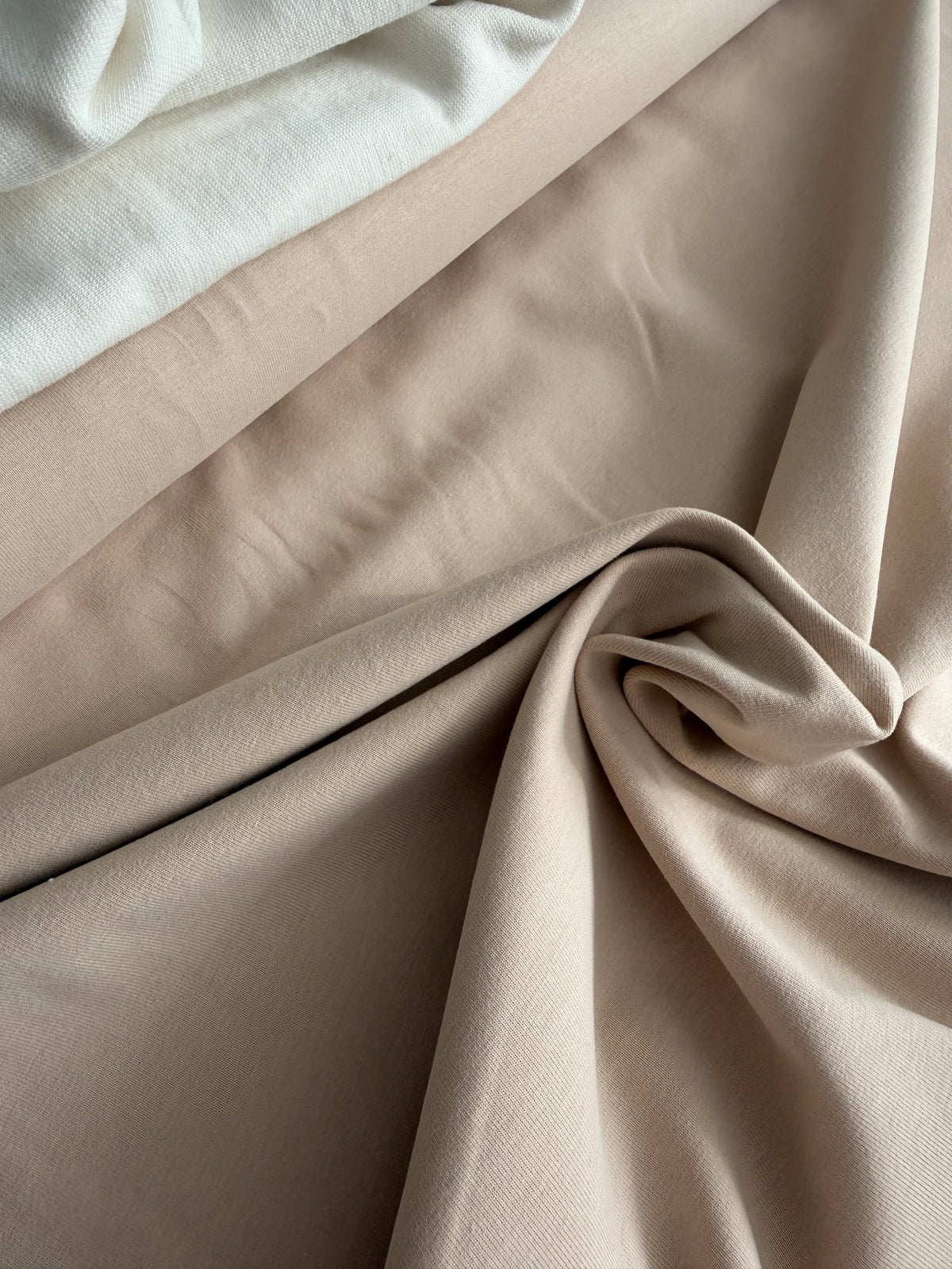 Trikåtyg ekologisk Light Beige