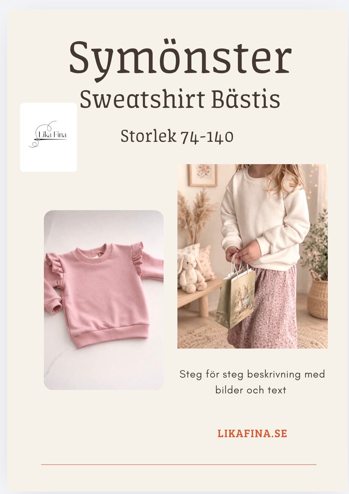 Symönster Sweatshirt Bästis Stl 74-140