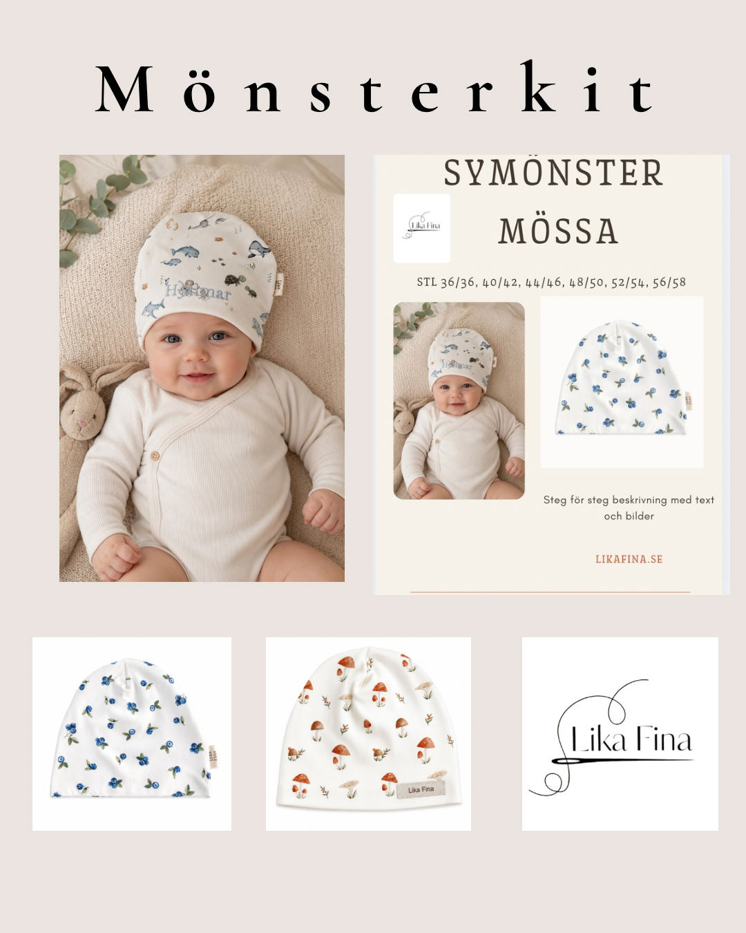 Mönsterkit Sy din egen mössa