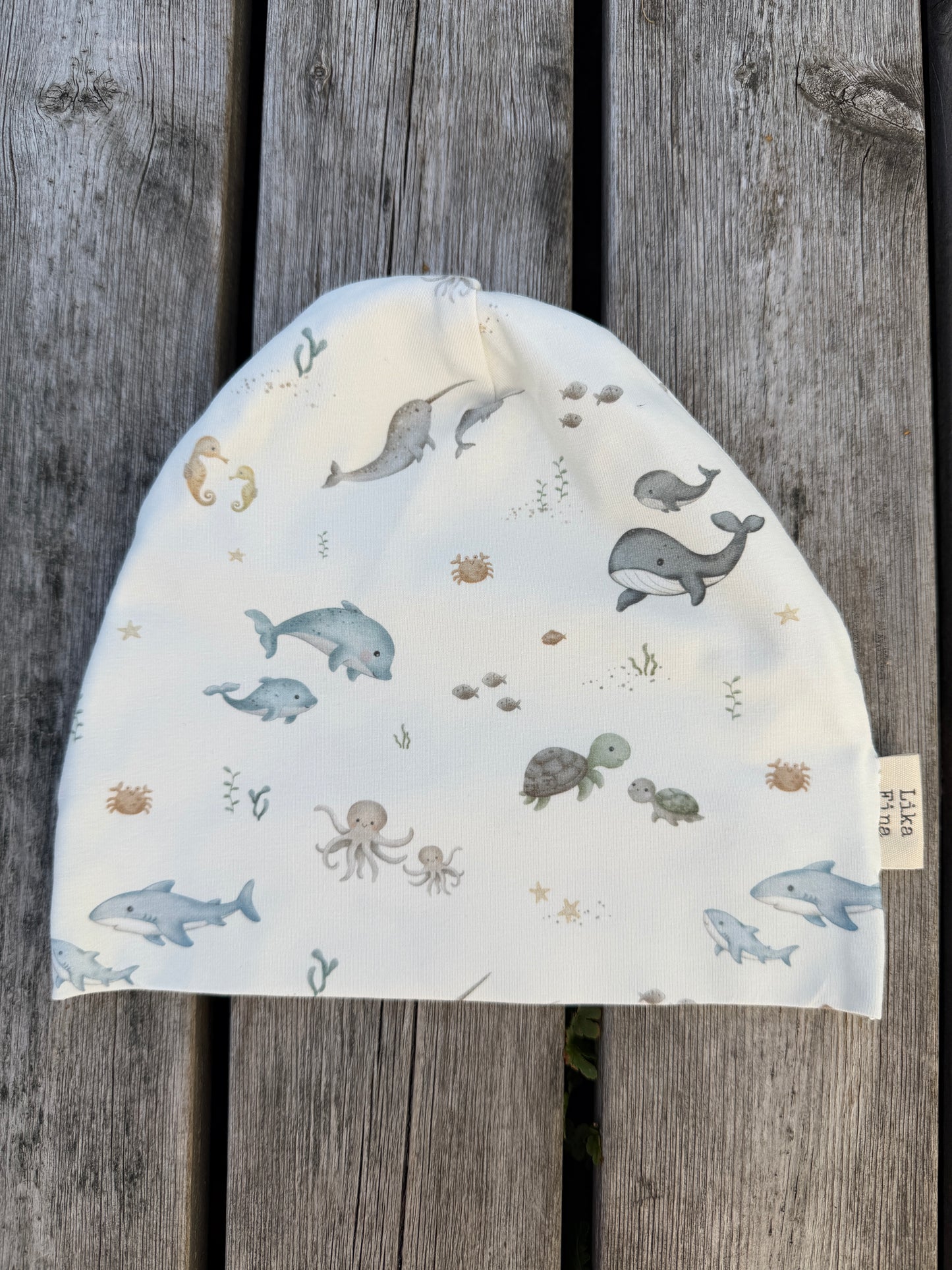 Mössa med sjödjur