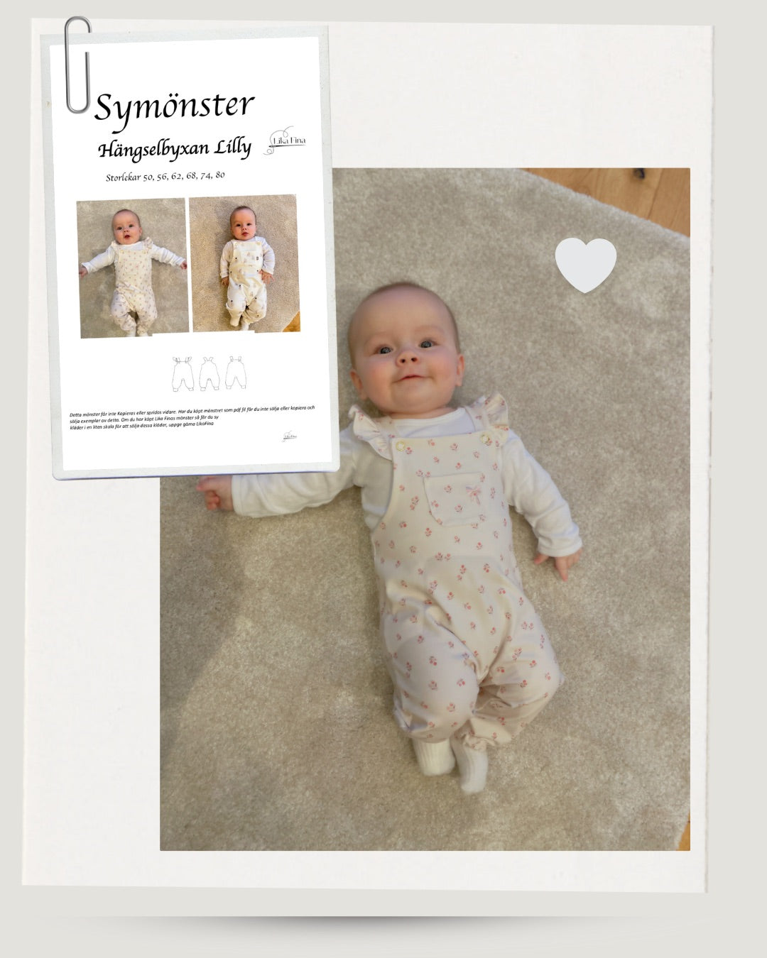 Mönsterkit Hängselbyxa Lilly