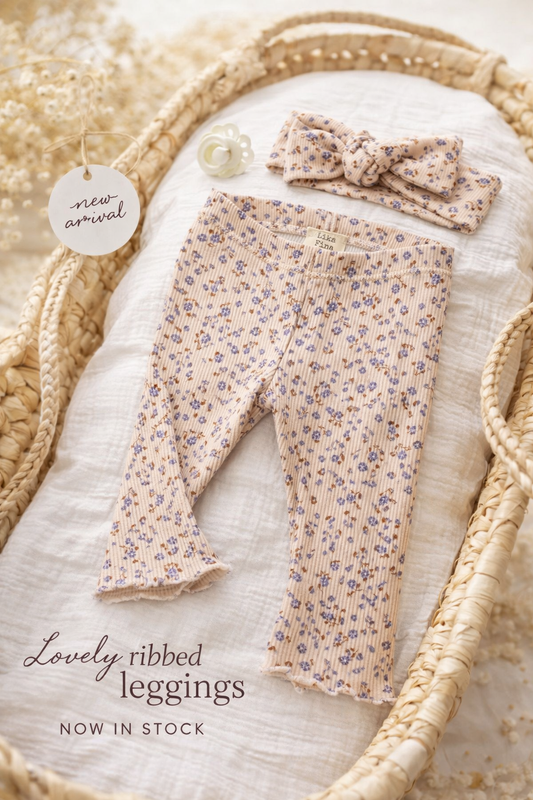 Leggings o hårband med rosett