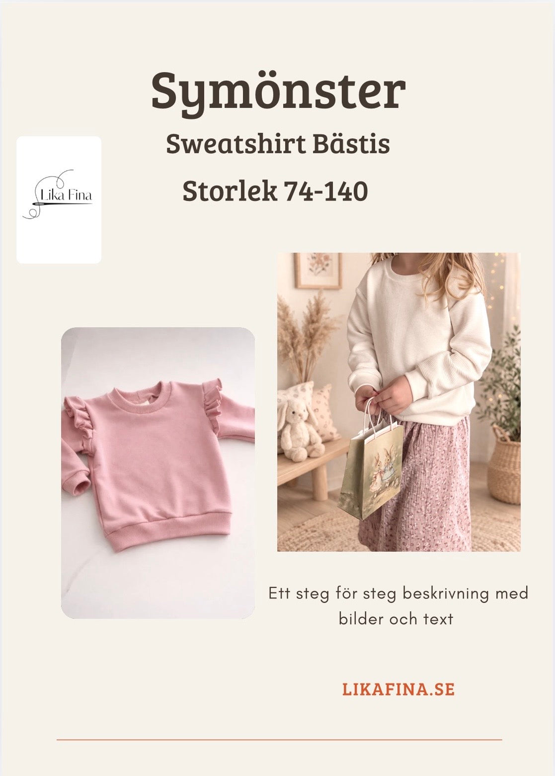 Symönster Sweatshirt Bästis Stl 74-140