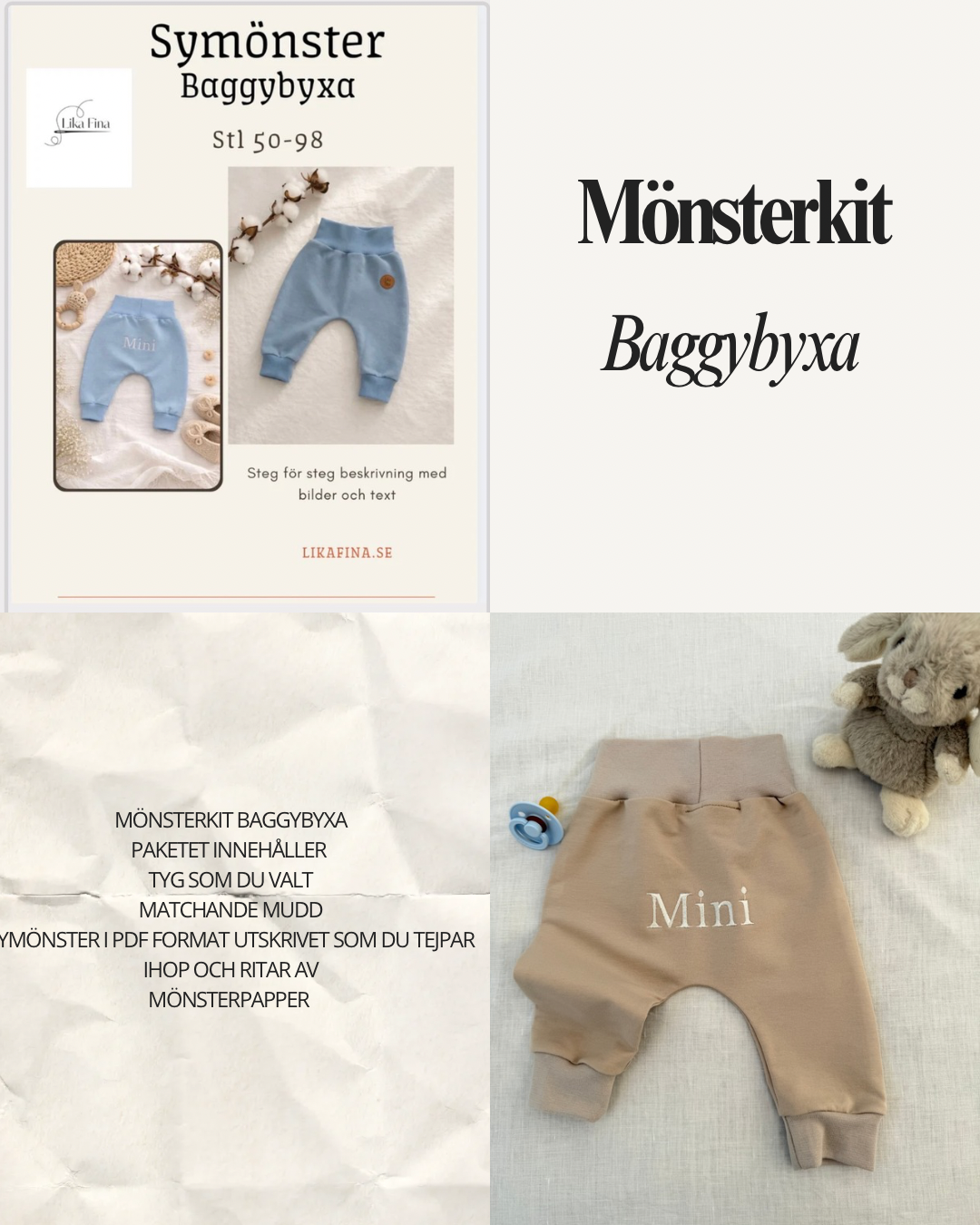 Symönsterkit Baggybyxa Stl 50-98