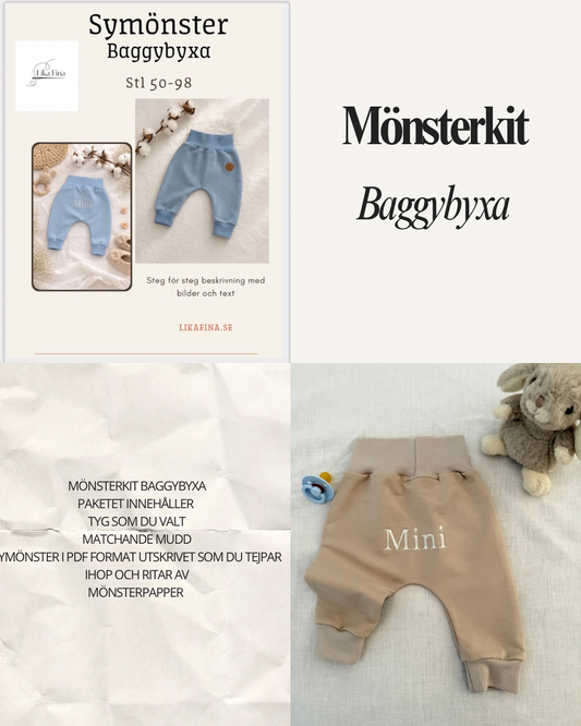 Symönsterkit Baggybyxa Stl 50-98