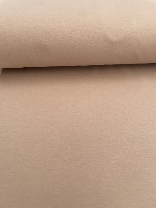 French Terry mjuk flossad insida ekologisk, Dark beige